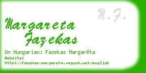 margareta fazekas business card
